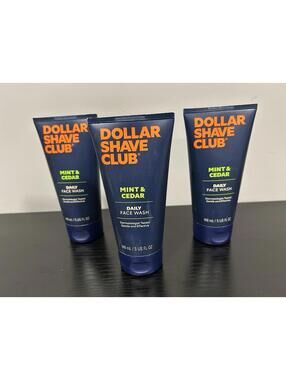 Dollar Shave Club Mint & Cedar Daily Face Wash Lot Of 3